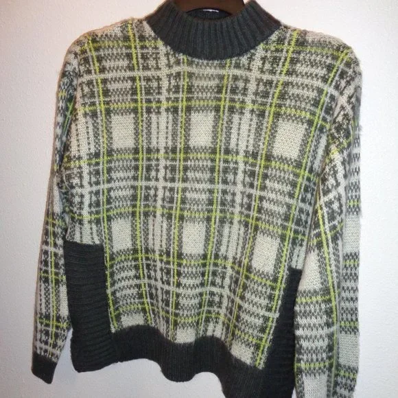 NINE West Plaid Sweater Size Large NWT - Picture 4 of 10